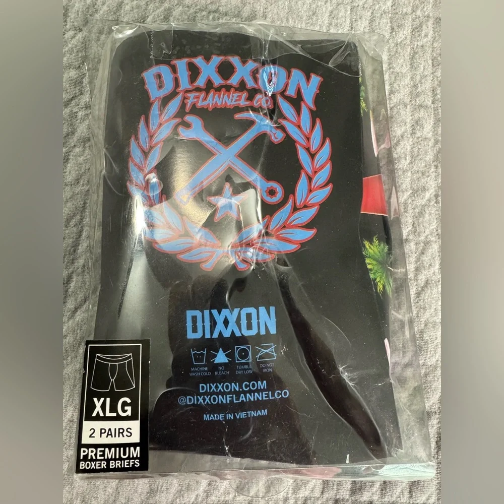 Dixxon Premium Boxer Briefs 2-Pack Red/Sky Blue and Martini/Dixie Cup Design XL - Picture 2 of 5
